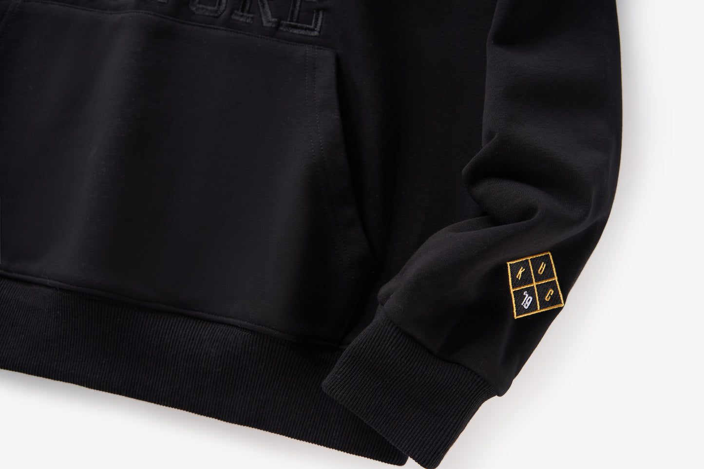 Embroidered Varsity Hoodie - Carbon Black