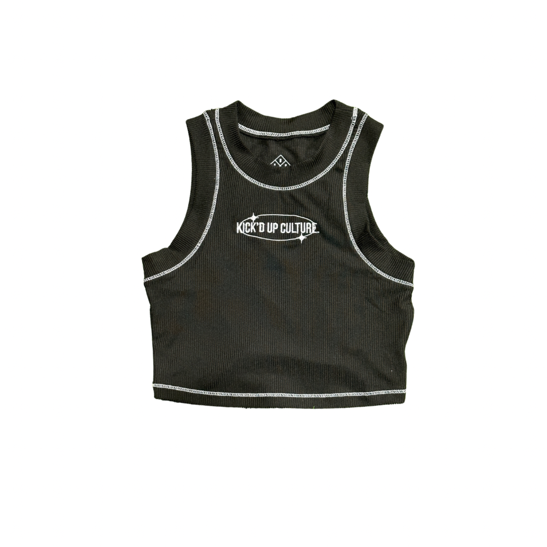 Crop Tank Top - Black