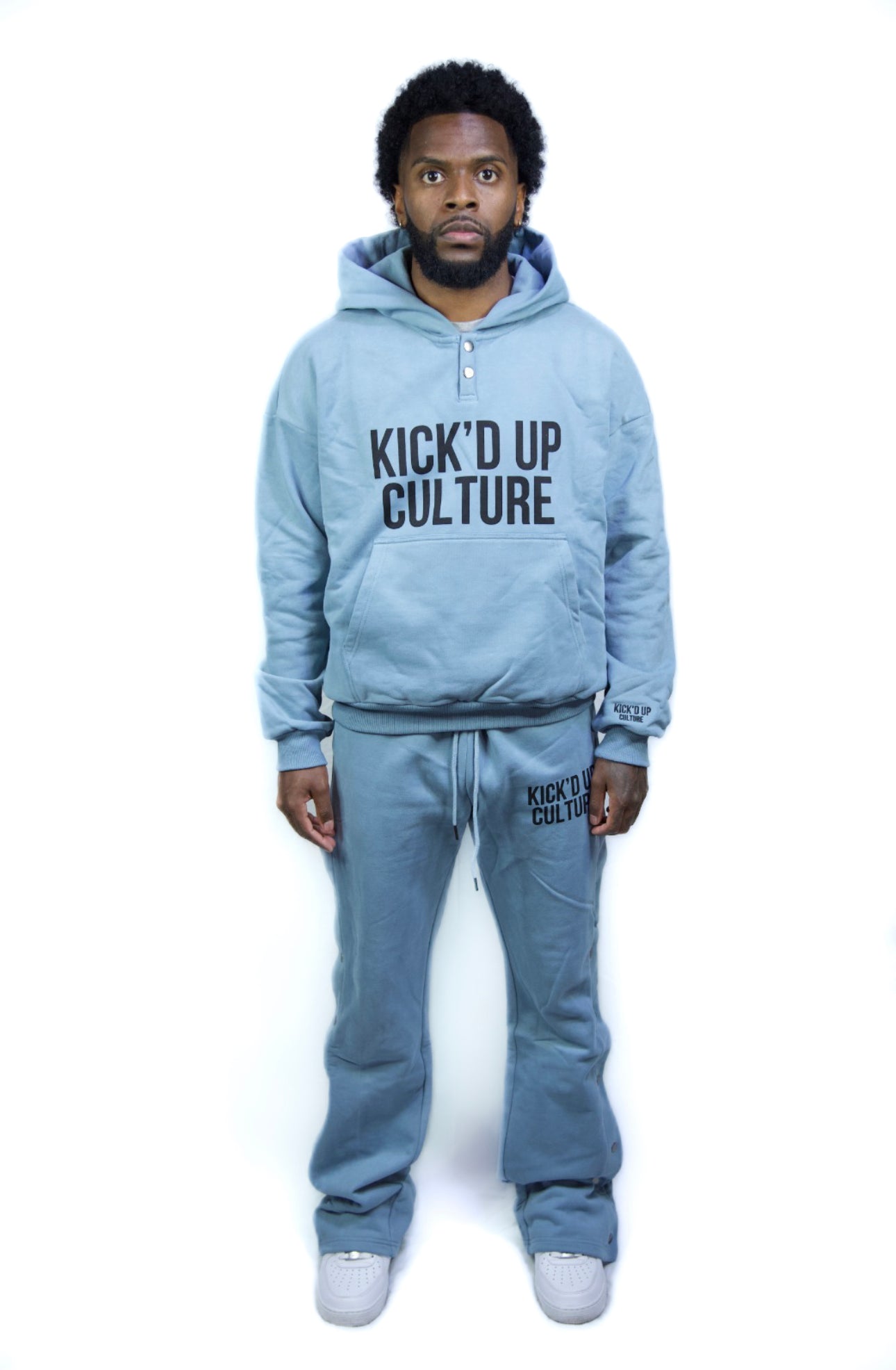 Button Sweatpants - Teal