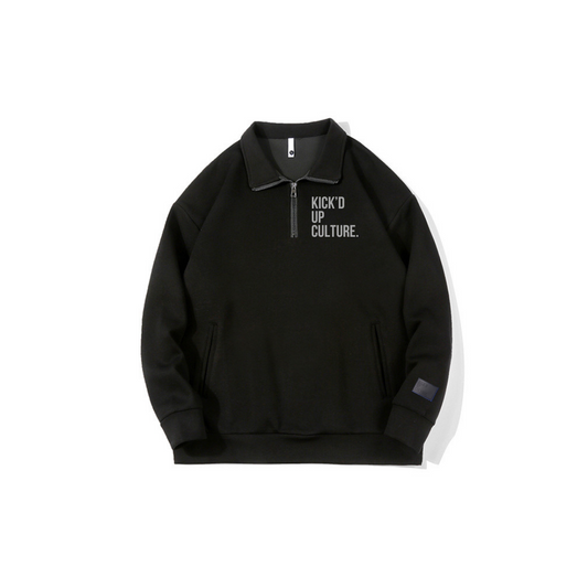 Reflective Quarter Zip - Black