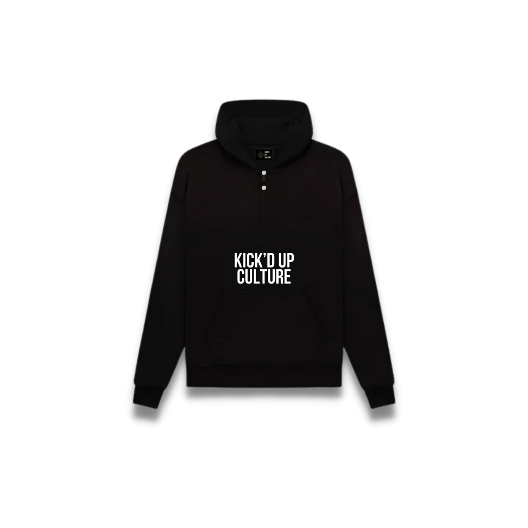 Button Hoodie - Black