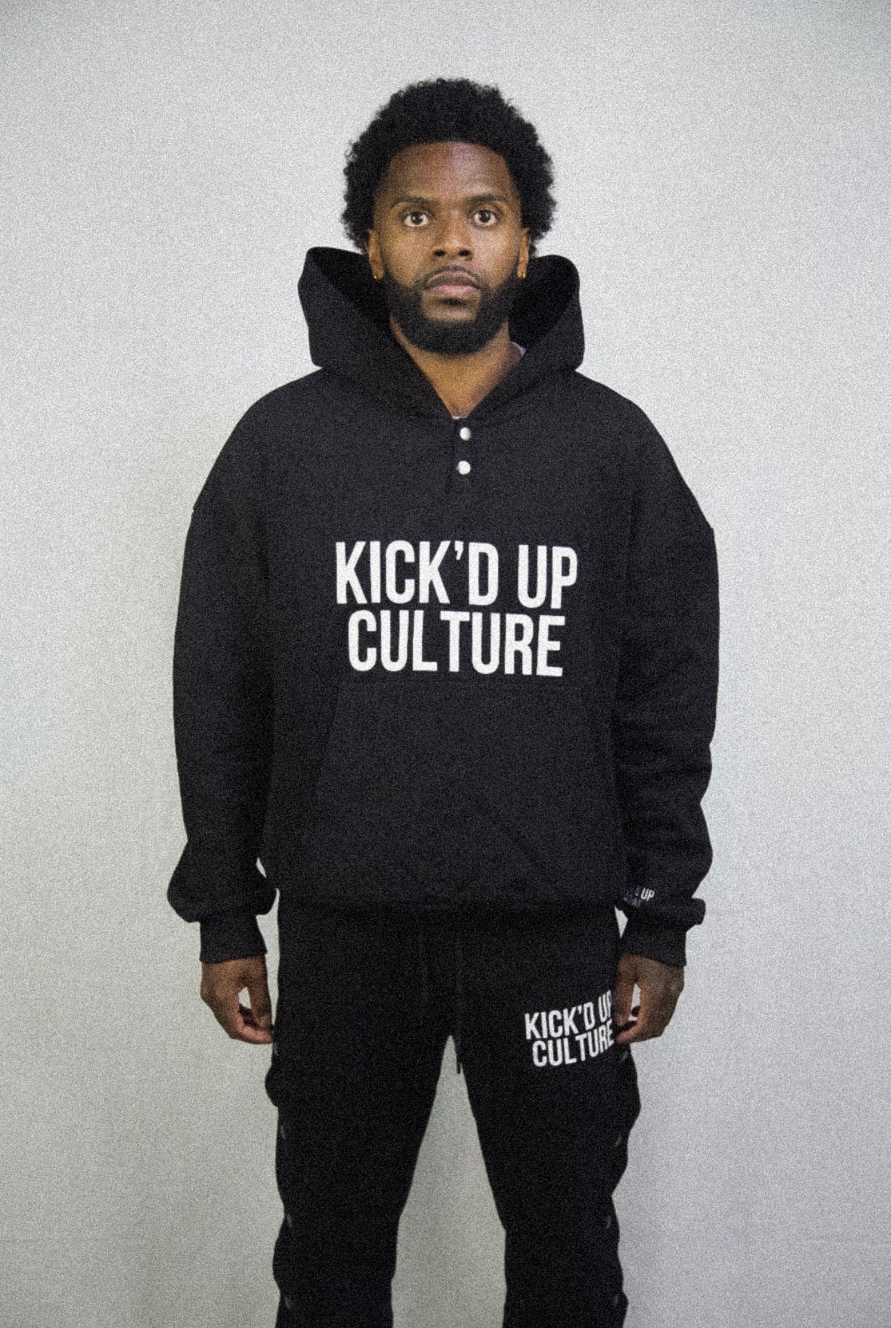 Button Hoodie - Black