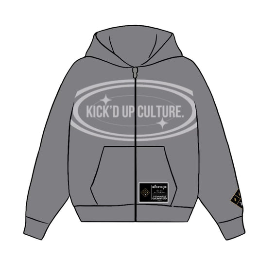 Chain Stitch Hoodie - Grey